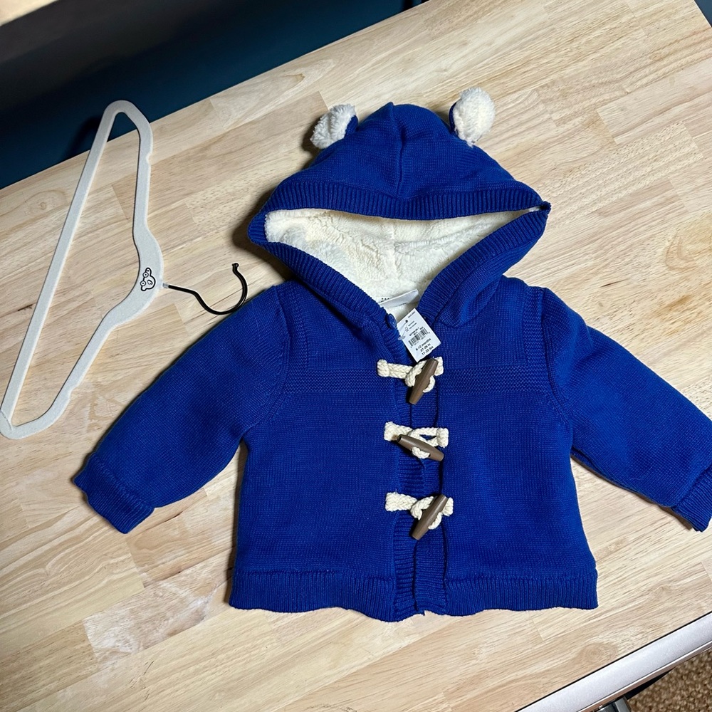 Baby Paddington Sweater Hoodie 6-12M NWT